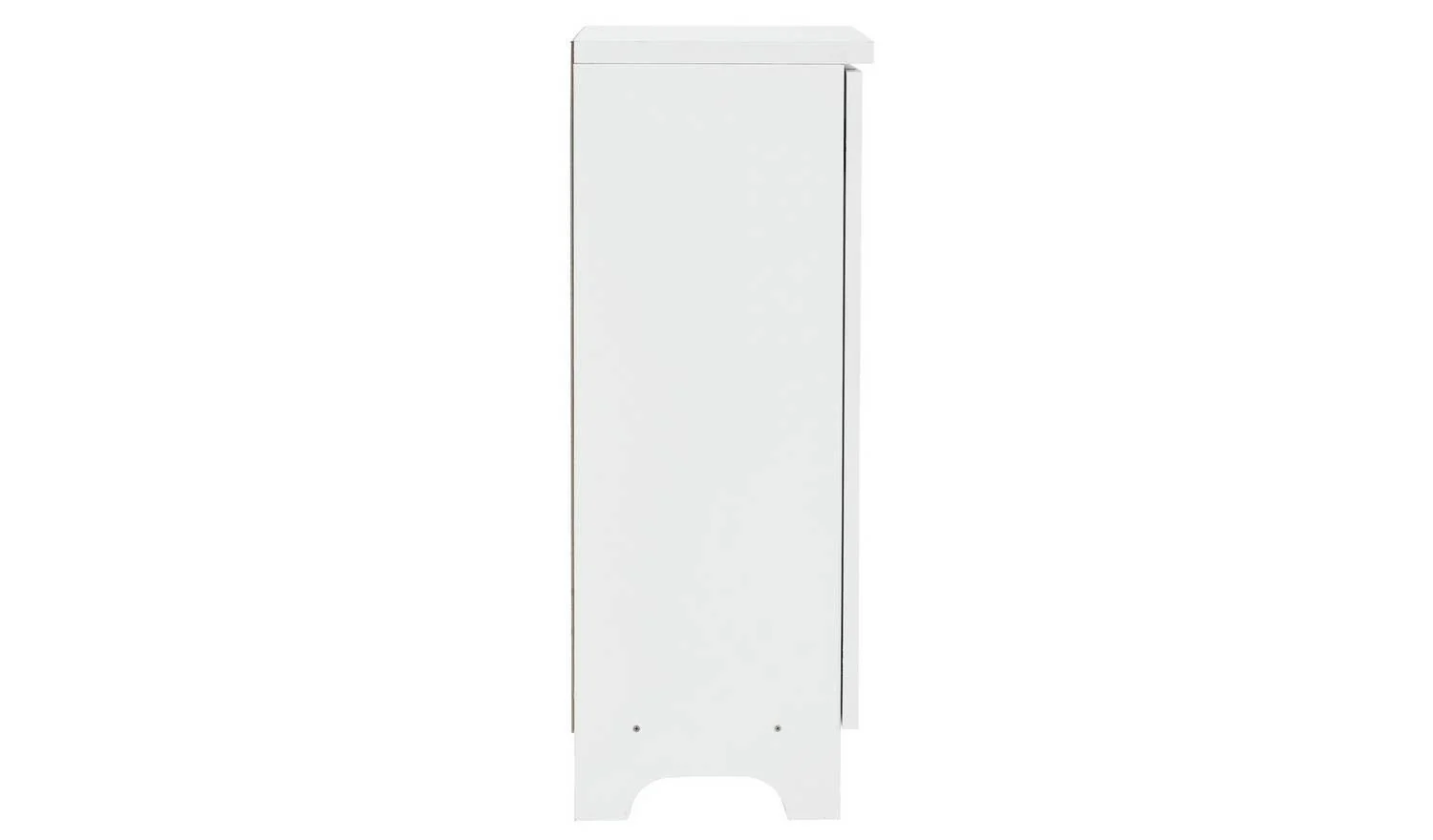 Slatted 2 Door Shoe Storage Cabinet White Hallway Entryway Furniture - Image 4