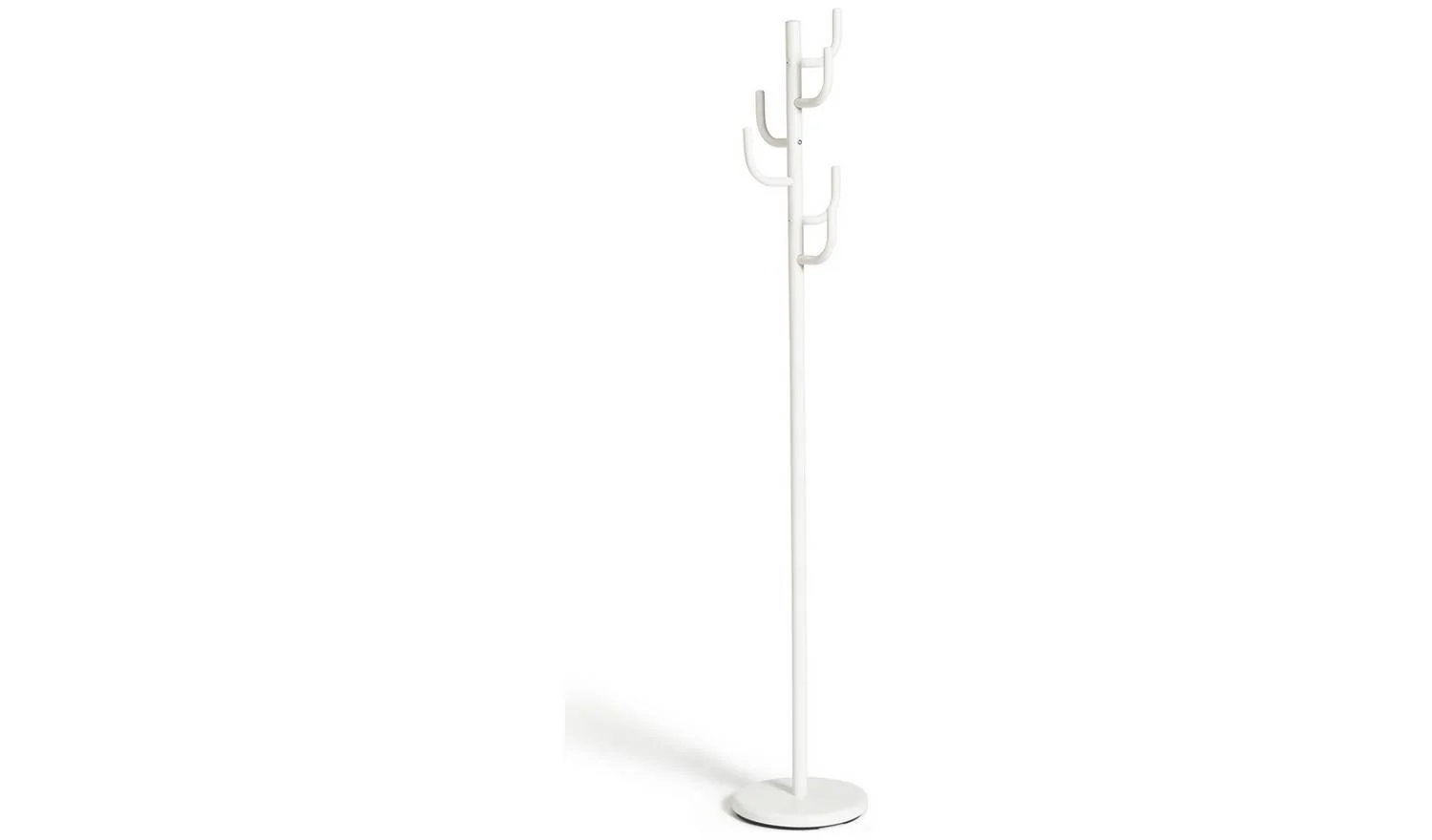 Steel Coat Stand White Hallway Entryway Furniture Organiser