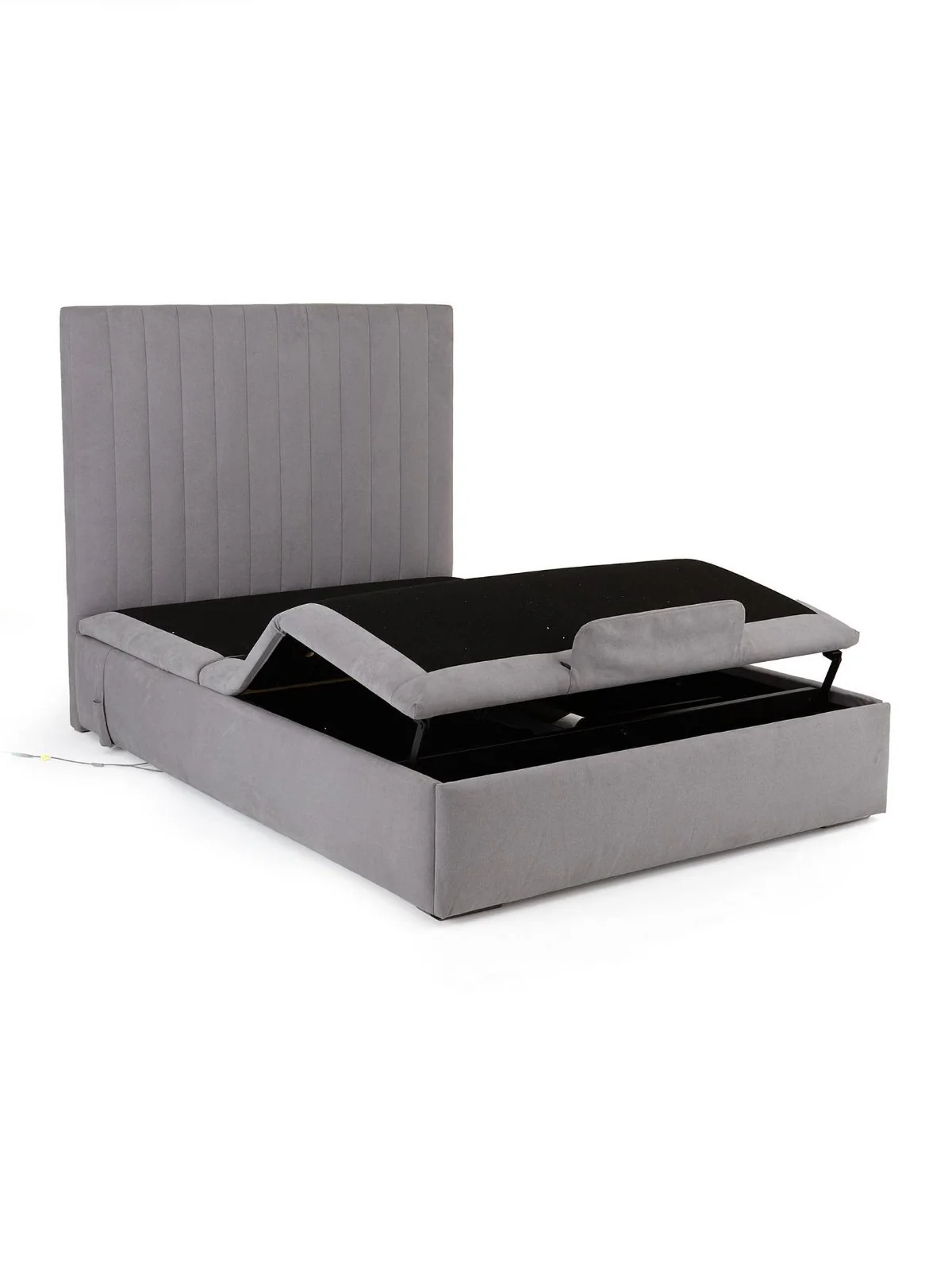 Talia King Adjustable Massage Bed Frame Grey | Remote Control | Storage Drawers - Image 4