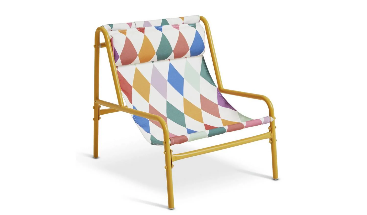 Teka Metal Kids Garden Chair Harlequin Colourful Patio Seat Outdoor - Image 2