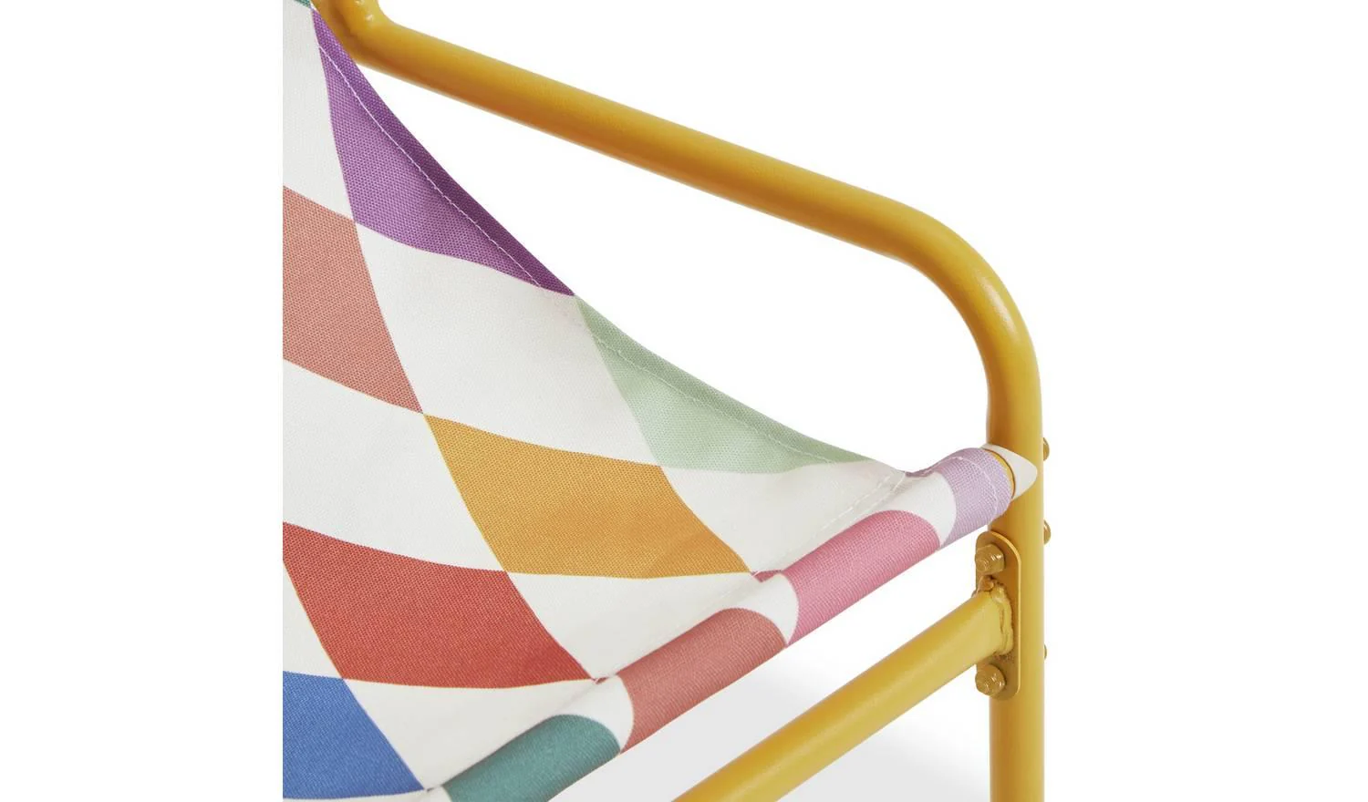 Teka Metal Kids Garden Chair Harlequin Colourful Patio Seat Outdoor - Image 5