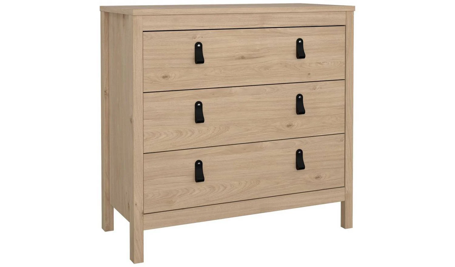 Tvilum Madrid 3 Drawer Chest Oak Storage Organiser Bedroom Furniture