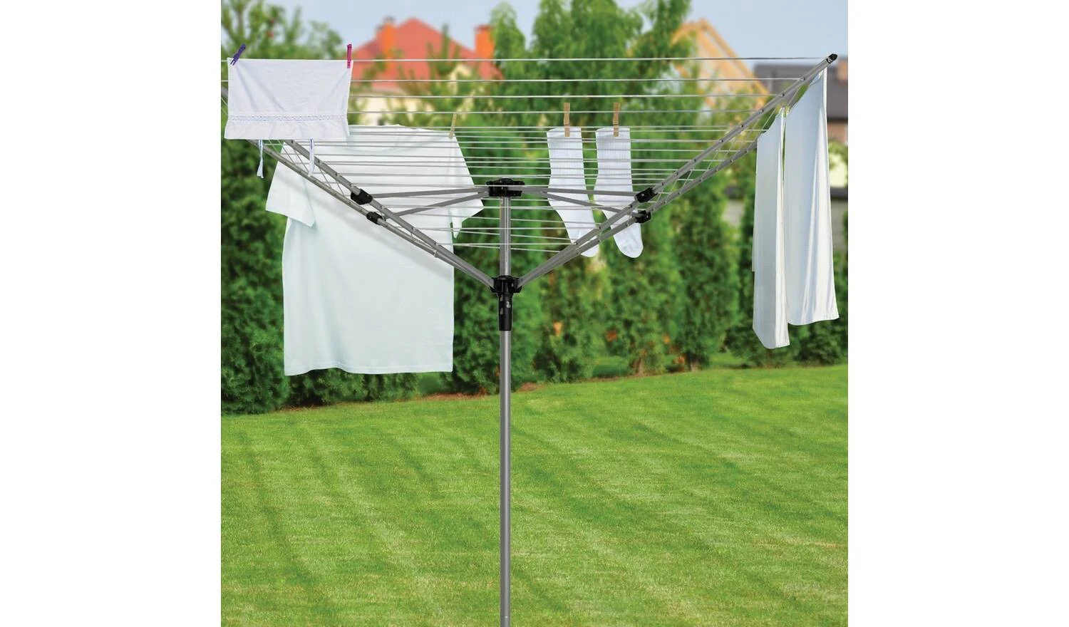 Vileda Viva Air 45m Rotary Airer Outdoor Washing Line Garden Dryer - Image 2