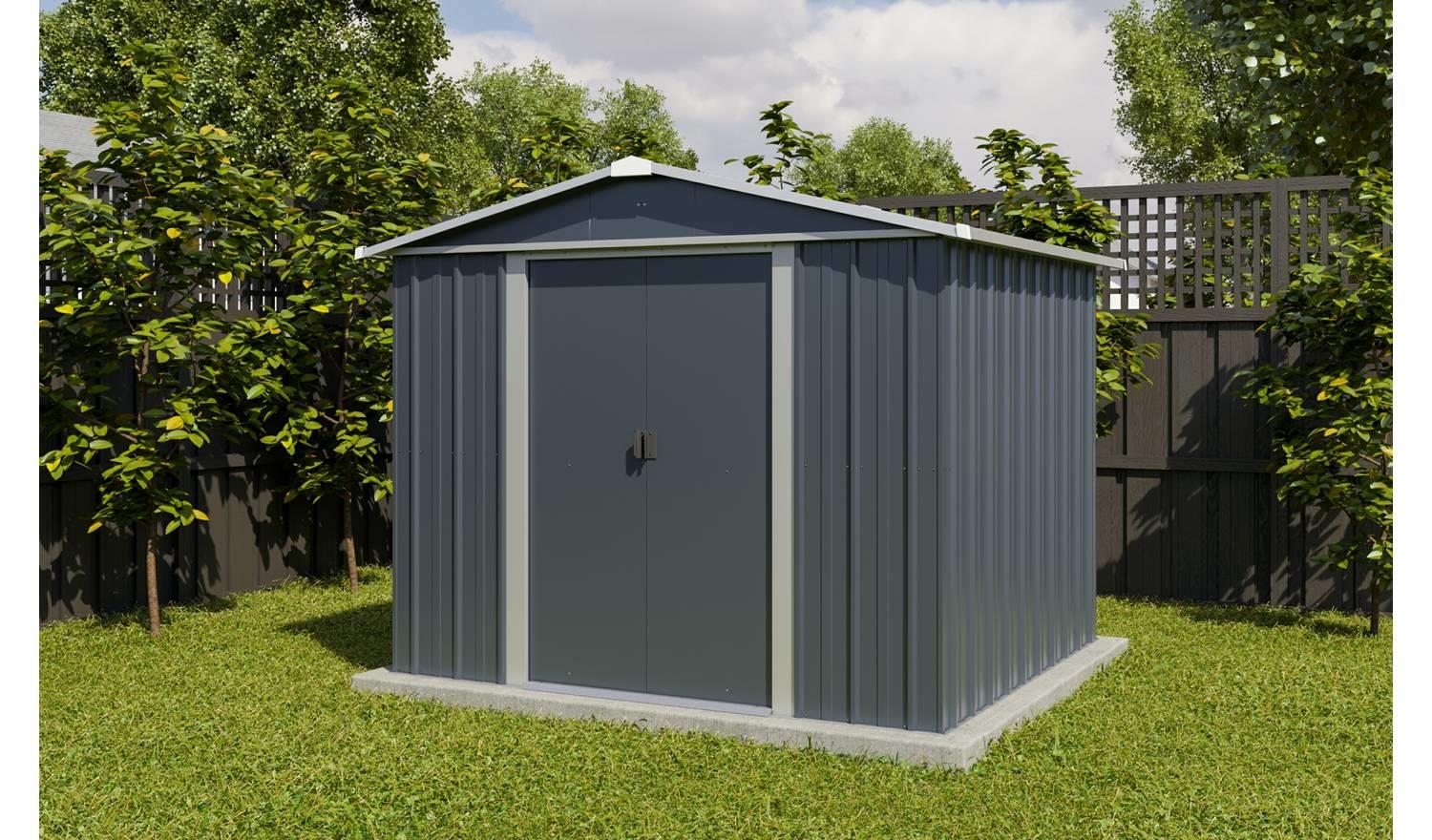 YardMaster Castleton Metal Apex Garden Shed 8 x 7ft Secure Outdoor Storage - Image 3